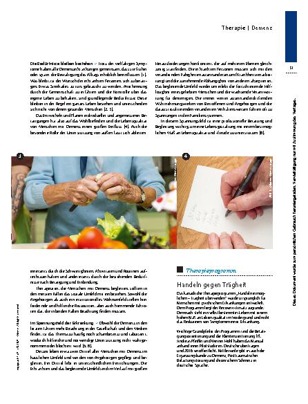 Vorschauseite 2: Ressourcen nutzen und Strategien entwickeln – Handeln gegen Trägheit: Demenz
