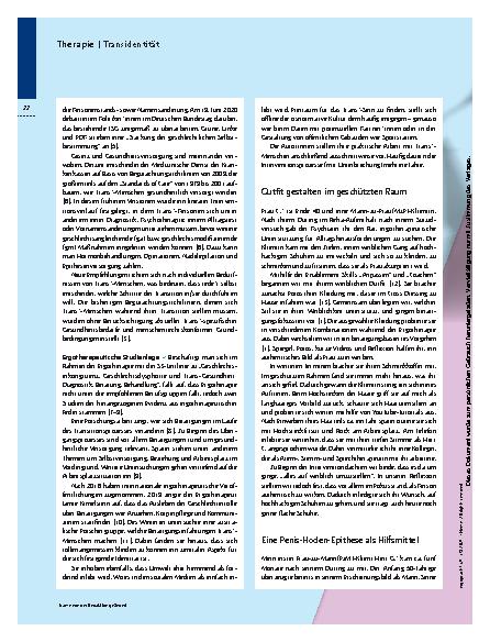 Vorschauseite 3: Dem gefühlten Geschlecht näherkommen – Ergotherapie mit Trans-Menschen