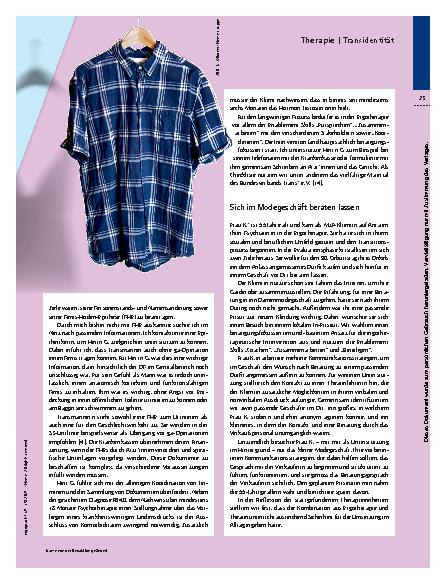 Vorschauseite 4: Dem gefühlten Geschlecht näherkommen – Ergotherapie mit Trans-Menschen