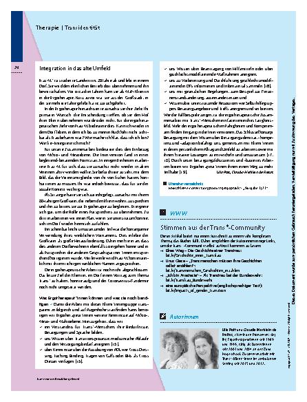 Vorschauseite 5: Dem gefühlten Geschlecht näherkommen – Ergotherapie mit Trans-Menschen
