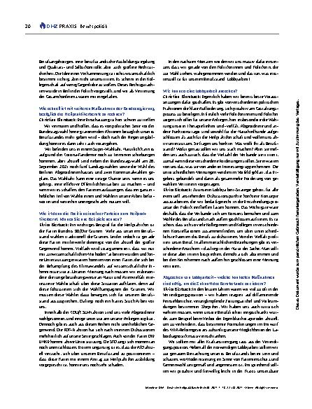 Vorschauseite 3: Hand in Hand für den Berufsstand