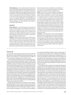 Vorschauseite 2: Prävalenz, Kosten der Versorgung und Formen des dialysepflichtigen chronischen Nierenversagens in Deutschland: Vergleich der Dialyseversorgung innerhalb und außerhalb stationärer…