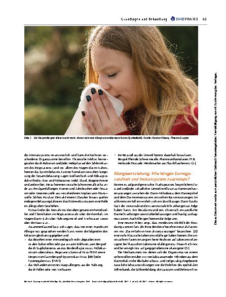 Vorschauseite 2: Darmgesundheit: Wichtiges Puzzleteil bei Heuschnupfen