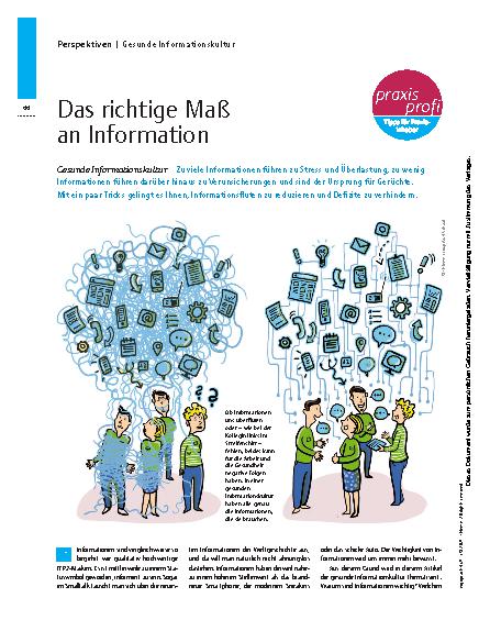 Vorschauseite 1: Das richtige Maß an Information – Gesunde Informationskultur