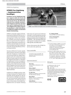 Vorschauseite 1: UPSIDES Peer-Begleitung – Gemeinsam Krisen bewältigen