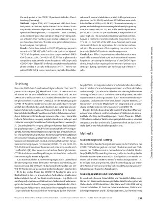 Vorschauseite 2: Primärärztliche Strategien und Zusammenarbeit während der ersten Phase der COVID-19-Pandemie in Baden-Württemberg, Deutschland