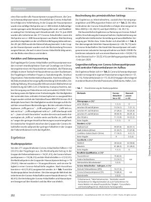 Vorschauseite 3: Primärärztliche Strategien und Zusammenarbeit während der ersten Phase der COVID-19-Pandemie in Baden-Württemberg, Deutschland
