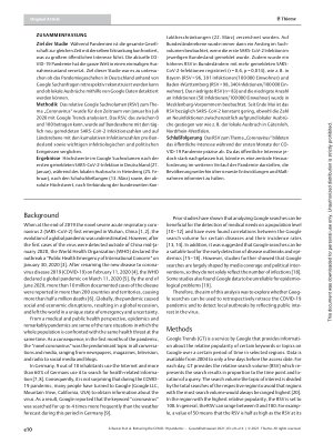 Vorschauseite 2: Retracing the COVID-19 Pandemic in Germany from a Public Perspective using Google Search Queries Related to “coronavirus”
