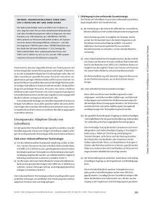 Vorschauseite 3: Strategie zum risikostratifizierten Einsatz von Antigen-Schnelltests: Eindämmung der SARS-CoV-2-Pandemie durch die Integration von Schnelltests in das Fallund Kontaktpersonenmanag…