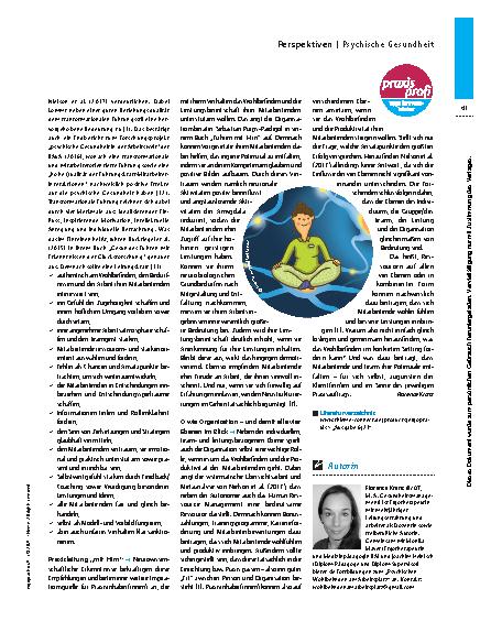 Vorschauseite 4: Praxisleitung mit Hirn – Psychisches Wohlbefinden am Arbeitsplatz