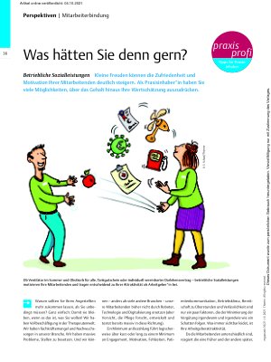 Vorschauseite 1: Was hätten Sie denn gern? – Betriebliche Sozialleistungen