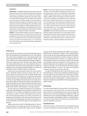 Vorschauseite 2: Einschätzungen zum elektronischen Rezept – eine Querschnittstudie unter Apothekern in Deutschland
