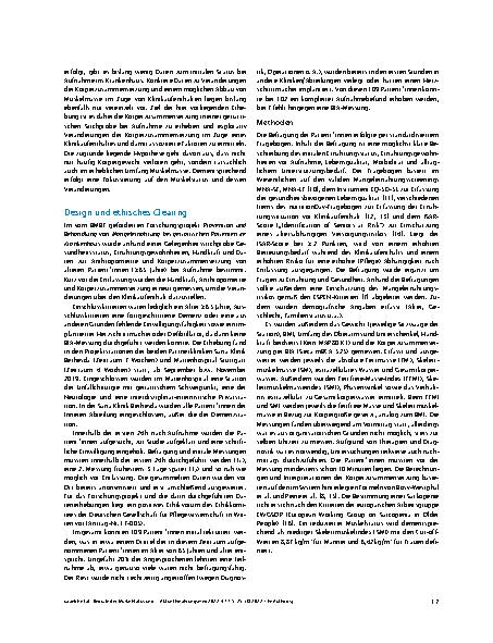 Vorschauseite 3: Reduzierter Muskelstatus und Muskelabbau bei geriatrischen Patient*innen