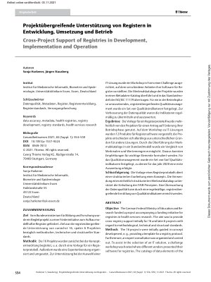 Vorschauseite 1: Projektübergreifende Unterstützung von Registern in Entwicklung, Umsetzung und Betrieb