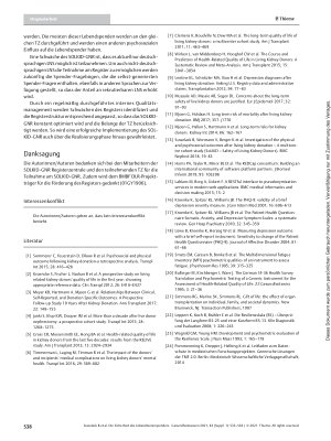 Vorschauseite 6: Die Sicherheit des Lebendnierenspenders – Das Deutsche Lebendspende Register SOLKID-GNR – Entstehung und Struktur eines nationalen Registers in der Versorgungsforschung