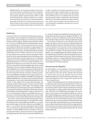 Vorschauseite 2: Das Treatment Exit Options for Uveitis (TOFU) Register: Einbindung von Patienten in die Evidenzgenerierung