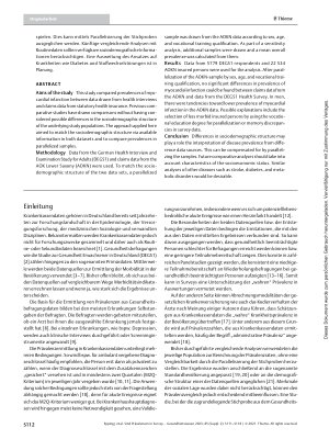 Vorschauseite 2: Sind Prävalenzen in Surveyund Routinedaten vergleichbar? Herzinfarktprävalenzen in Krankenkassendaten der AOK Niedersachsen und in Daten der Studie zur Gesundheit Erwachsener in D…