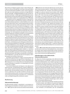 Vorschauseite 3: HerediCaRe: Dokumentationsund IT-Lösung eines spezialisierten Registers für erblichen Brustund Eierstockkrebs
