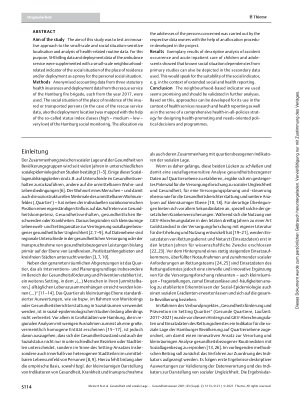 Vorschauseite 2: Gesundheit und soziale Lage in Hamburger Quartieren – Ein Ansatz zur Abbildung von Soziallagen mit gesundheitsbezogenen Routinedaten