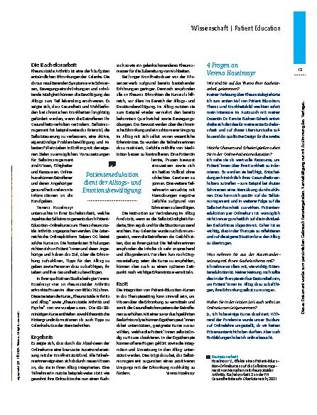 Vorschauseite 2: Selbstmanagement fördern – Onlinekurse als Therapieergänzung