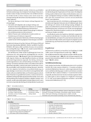 Vorschauseite 3: Digitale Anwendungen in der Planung und Umsetzung von verhältnisorientierter Gesundheitsförderung und Prävention in Settings: Ergebnisse eines Scoping Reviews