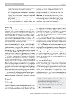 Vorschauseite 2: Qualitätsindikatoren für Videosprechstunden in der hausärztlichen Versorgung – ein Scoping Review