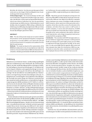 Vorschauseite 2: Verbreitung des betrieblichen Eingliederungsmanagements: Sind Gesundheitsorientierung und soziale Ressourcen bedeutsamer als Betriebsgröße? Ergebnisse der BIBB/BAuA-Erwerbstätigen…