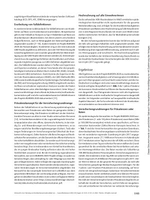 Vorschauseite 3: Nutzung von Krankenkassenroutinedaten zur Bestimmung von Krankheitshäufigkeiten im Projekt BURDEN 2020