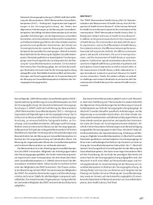 Vorschauseite 2: DNVF Memorandum Gesundheitskompetenz (Teil II) – Operationalisierung und Messung von Gesundheitskompetenz aus Sicht der Versorgungsforschung