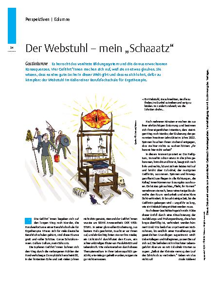 Vorschauseite 1: Der Webstuhl – mein „Schaaatz“ – Gastkolumne