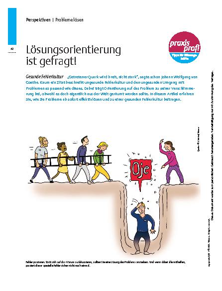 Vorschauseite 1: Lösungsorientierung ist gefragt! – Gesunde Fehlerkultur