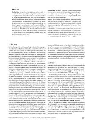 Vorschauseite 2: Kosteneffektivität von Case und Care Management bei älteren Populationen in Deutschland: Eine systematische Literaturübersicht