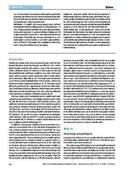 Vorschauseite 2: Monitoring/Evaluation in Nutritional Therapy for People with Gastrointestinal Complaints: Online Survey with Dietitians