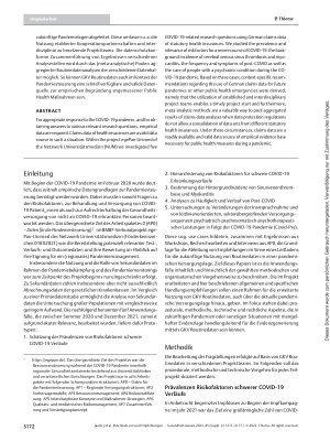 Vorschauseite 2: Potentiale von und Empfehlungen zur Nutzung von GKV Routinedaten in einer pandemischen Versorgungslage – Erfahrungen aus dem Projekt egePan-Unimed des Netzwerk Universitätsmedizin…