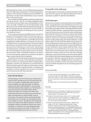 Vorschauseite 6: Potentiale von und Empfehlungen zur Nutzung von GKV Routinedaten in einer pandemischen Versorgungslage – Erfahrungen aus dem Projekt egePan-Unimed des Netzwerk Universitätsmedizin…