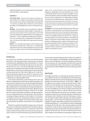 Vorschauseite 2: Geschlechtsspezifische Unterschiede in der Versorgung und dem Outcome von pAVK Patienten – Eine Sekundärdatenanalyse-