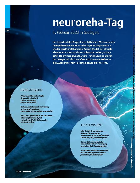 Vorschauseite 1: neuroreha-Tag – 4. Februar 2023 in Stuttgart