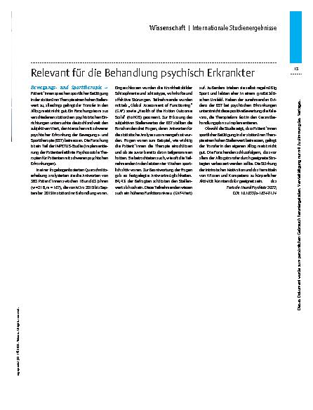 Vorschauseite 2: Internationale Studienergebnisse