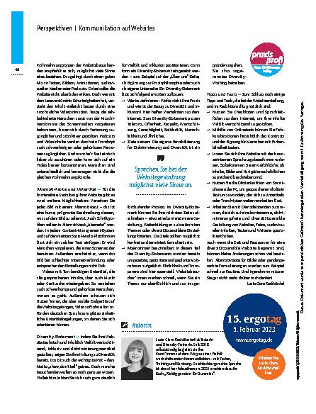 Vorschauseite 3: Barrierefrei und vielfältig – Diversitätssensible Website