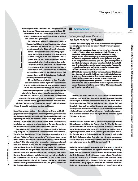 Vorschauseite 2: Den Wandel wagen – Ergotherapie in der forensischen Psychiatrie