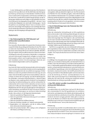 Vorschauseite 3: Forschungsdatenzentrum Gesundheit – Vision für eine Weiterentwicklung aus Sicht der Forschung