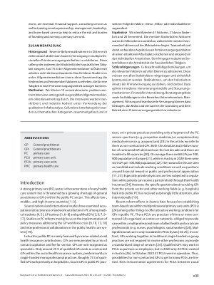 Vorschauseite 2: Facilitators and barriers in general practitioners’ choice to work in primary care units in Austria: a qualitative study