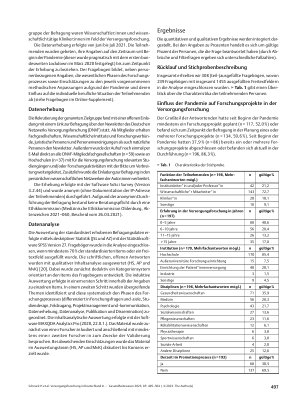 Vorschauseite 3: Versorgungsforschung in Deutschland in Zeiten von COVID-19: Wie beeinflusst die Pandemie Forschungsprozesse, Methoden und die persönliche Situation von Forschenden? Eine Online-Be…