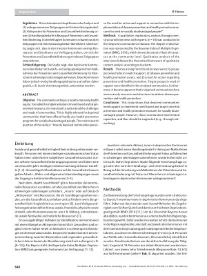 Vorschauseite 2: Bereitschaft zur Umsetzung von Präventionsund Gesundheitsförderungsmaßnahmen für Menschen in schwierigen Lebenslagen in deprivierten Kommunen in Bayern: Eine qualitative Analyse