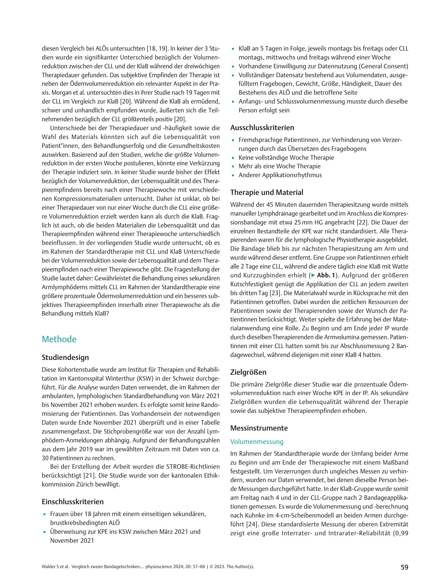 Vorschauseite 3: Vergleich zweier Bandagetechniken bei sekundärem Armlymphödem nach Brustkrebs