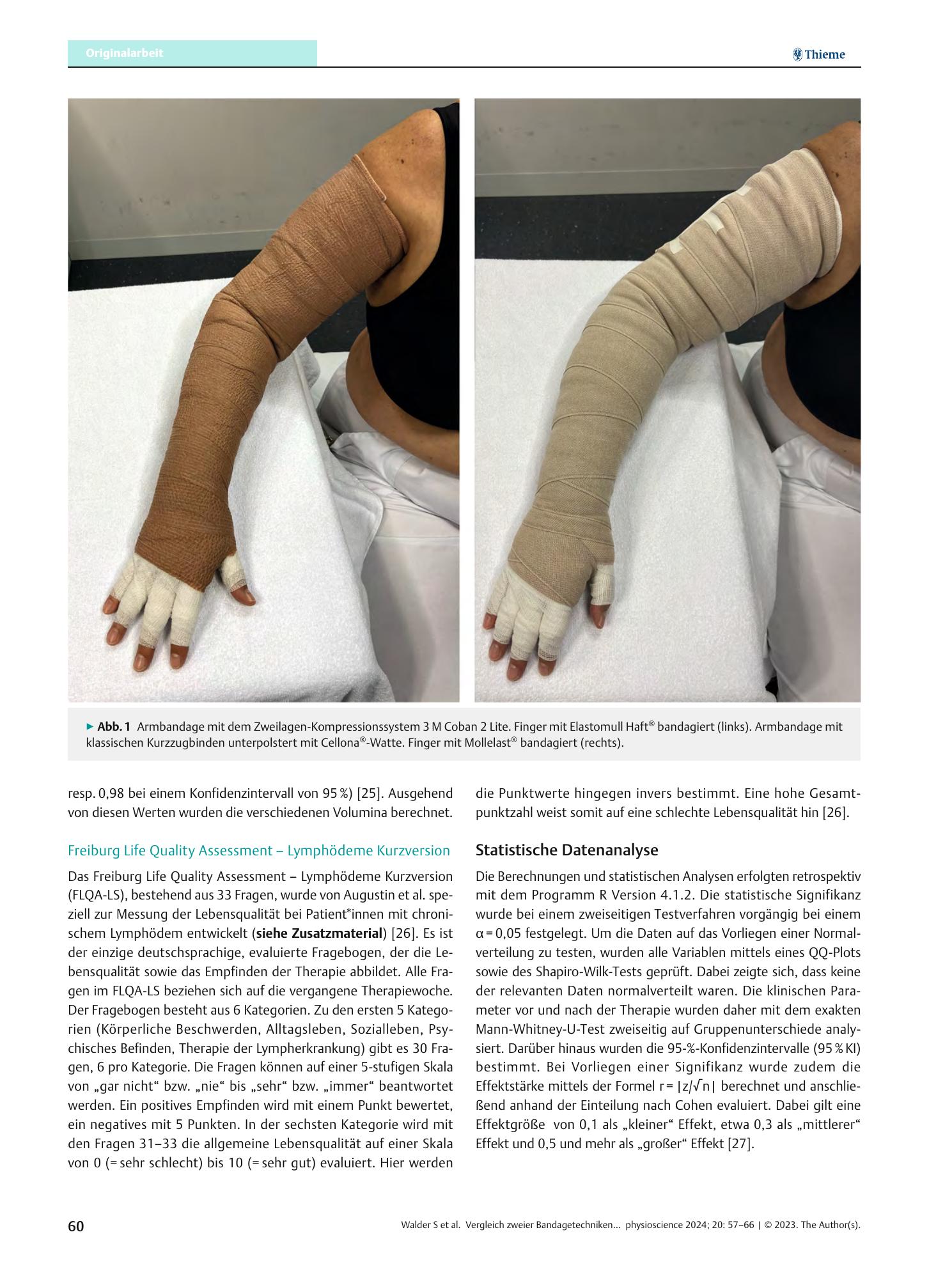 Vorschauseite 4: Vergleich zweier Bandagetechniken bei sekundärem Armlymphödem nach Brustkrebs