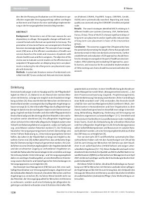 Vorschauseite 2: Kann Case Management den Umzug von Menschen mit Demenz in eine Pflegeeinrichtung verzögern? – Ein systematisches Review randomisiert kontrollierter Studien