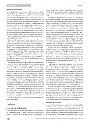 Vorschauseite 5: Lange Arbeitsund Pendelzeiten als Risikofaktoren für eine depressive Symptomatik: Querund Längsschnittanalysen