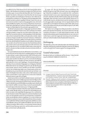 Vorschauseite 4: ÖGD-Expertise in die Forschung bringen: eine Workshop-Reihe zu vektorübertragenen und weiteren zoonotischen Erkrankungen