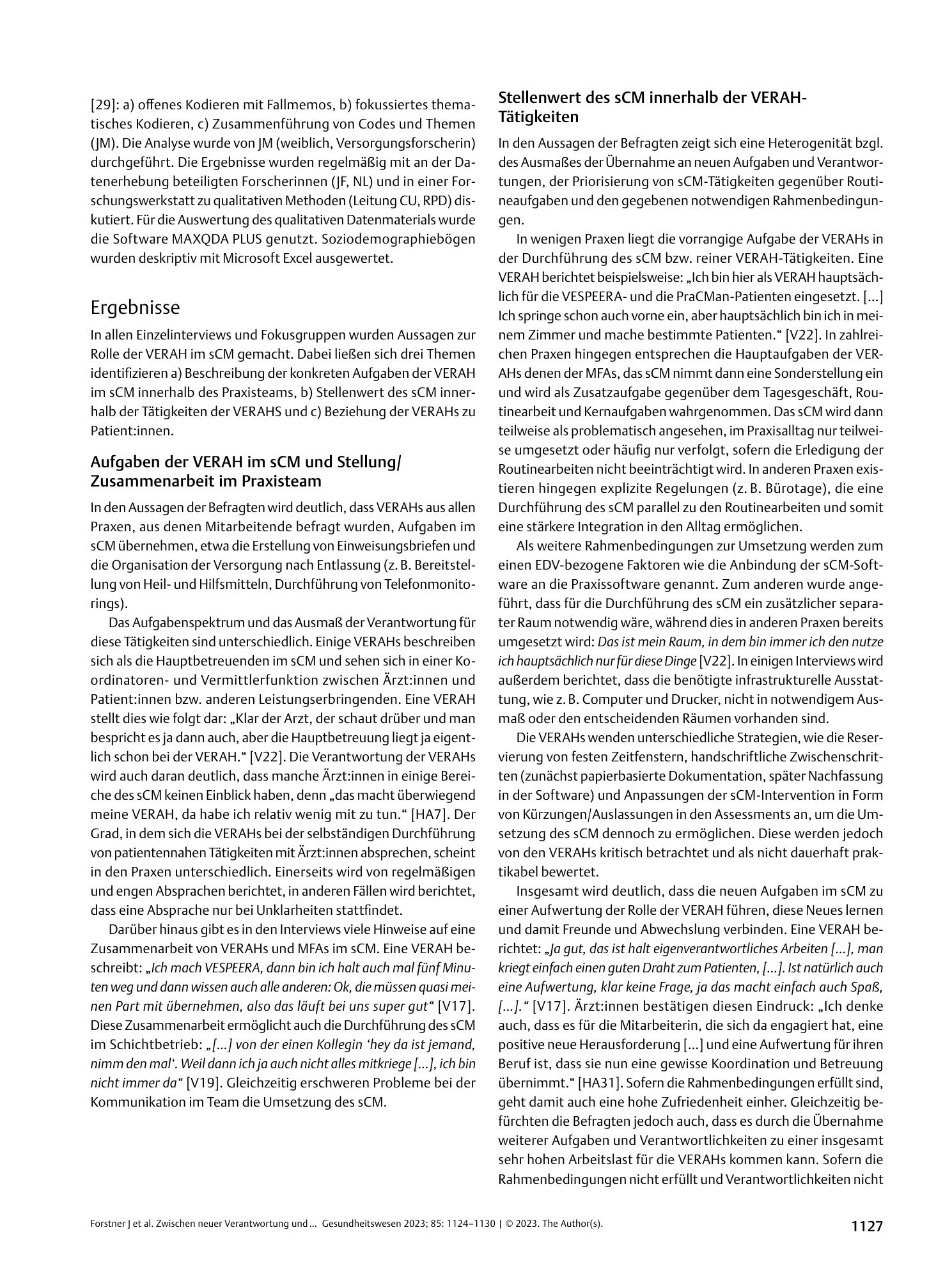 Vorschauseite 4: Zwischen neuer Verantwortung und Routinetätigkeit: Die Rolle der VERAH in der hausärztlichen Versorgung – Eine qualitative Sekundärdatenanalyse am Beispiel des softwaregestützten…